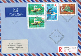 38435. Carta Aerea Certificada HELSINGFORS (Finlandia) Suomi 1972 To England. CRUZ ROJA Stamps - Lettres & Documents