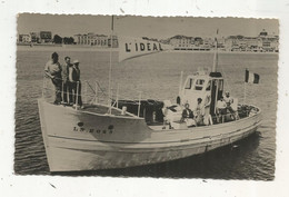 JC, Photographie, 135 X 85 Mm, Bateau, L'IDEAL, LS.2025, 1954, LES SABLES D'OLONNE, Vendée, 2 Scans - Bateaux