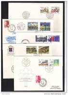 ISLANDE - FINLANDE - SUEDE - DANEMARK - NORVEGE - EUROPA / NORDEN 1986 - 5 ENVELOPPES FDC  (ref 5017) - Cartas & Documentos