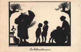 CPA Silhouette - Der Weihnachsmann - Le Pere Noel En Silhouette - Silueta