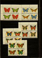 Burundi Ocb Nr 918 - 927 ** MNH ! (zie Scan) 2 Series In Blok Van 4 Butterflies Papillons Ocb 700 Euro ! - Neufs