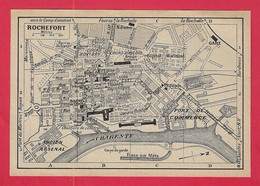 CARTE PLAN 1934 - ROCHEFORT - ANCIEN ARSENAL - PORT DE COMMERCE - CHANTIERS DE CONSTRUCTION - Topographical Maps