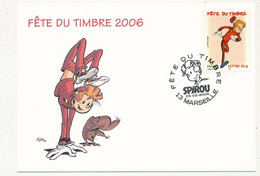 FRANCE - 3 Cartes Fédérales - Fête Du Timbre 2006 / 3 Valeurs Spirou - MARSEILLE - 25.2.2006 - Cartas & Documentos