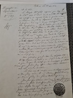 Papier Timbre COLMAR AVEC ANNULATION Service Des Domaines 1820 - Lettres & Documents