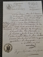 Papier Timbre ROUGEGOUTTE 1808 GIRAMAGNY Généalogie MARCHAND Certificat - Lettres & Documents