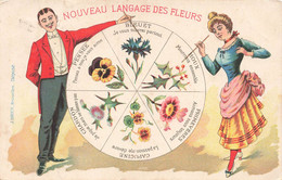 CPA Fantaisie Nouveau Langage Des Fleurs - J Brien Bruxelles - Oblitéré A Virton En Belgique - Andere & Zonder Classificatie