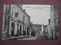 CPA 89 DIXMONT Entrée De La Route De Joigny Prise De La Place  RARE PLAN ? 1917 ANIMEE Café Restaurant - Dixmont