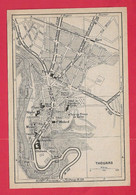 CARTE PLAN 1934 - THOUARS - THÉATRE - PTT - CHATEAU - HOTEL DU PRÉSIDENT TYNDO - Topographical Maps