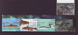 KOSOVO 2022 FAUNA FISH (4+1 From Sheet) MNH - Kosovo