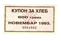 *serbia November 1993  600 Grams Bread S49 Unc - Serbia