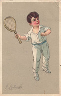 CPA Sport - Tennis - Illustrateur Colombo - Jeune Garçon Avec Une Raquette - Tenis