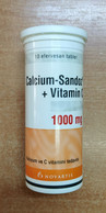 AC - CALCIUM - SANDOZ + VITAMIN C 1000 Gr MEDICINE EMPTY PLASTIC BOTTLE 2002 - Medical & Dental Equipment