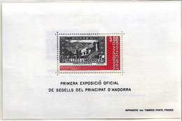 ANDORRA FRANCESA - EXPOSICION FALATELICA - AÑO 1982 - Nº CATALOGO YVERT 0001 - NUEVOS - Blokken & Velletjes