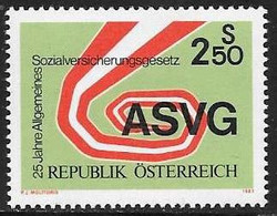 AUSTRIA - SEGURIDAD SOCIAL - AÑO 1981 - Nº CATALOGO YVERT 1493 - NUEVOS - 1981-90 Ongebruikt