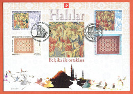 0P - CS - Emission Commune Turquie-Belgique - Tapis Et Tapisseries - Timbres 3413-3414 - 2001-2010