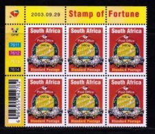 RSA, 2003, MNH Stamps In Control Blocks, MI 1572, Stamp Of Fortune Show,  X708 - Nuevos
