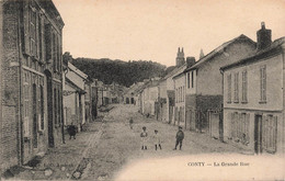 CPA Conty - La Grande Rue - Edit L C Amiens - Animé - Conty