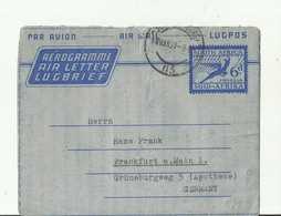 SIUD AFRICA   AEROGRAM 1938 ? - Airmail