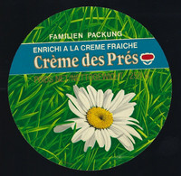 Ancienne étiquette Fromage Creme Des Prés 250 G  Export étiquette Vernie - Cheese
