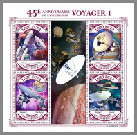 CENTRALAFRICA 2022 MNH Voyager 1 Space Raumfahrt Espace M/S - IMPERFORATED - DHQ2238 - Africa
