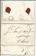 Lettre Gossau - Hüttwil, Cachet Gossau 10 Mai 1856 Taxée 15 Ct (10556) 21x27 - ...-1845 Prefilatelia