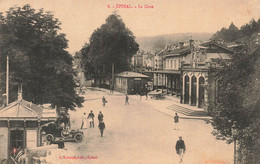 CPA Epinal - La Gare - Editions Jacques - Animé - Voiture Ancienne - - Epinal