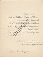 Huwelijksaankondiging Alix De La Kethulle De Rijhove - Baron Raymond De Waha - 1922 - Beveren-Waas (V1587) - Wedding