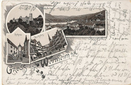 ALLEMAGNE )) GRUSS AUS WERTHEIM   Multivues   Illustration   Noir Et Blanc - Wertheim