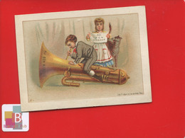 Appel AP- 13/4 Chromo Appel Circa 1880 Au Bon Marche Boucicaut Paris Musique Instrument Cuivre Tuba - Au Bon Marché