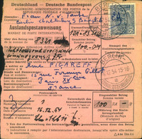1954, Internationale Postanweisung Min 80 Pfg. Bauten Und Französischem Bestellgeld - Other & Unclassified