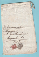 Circa 1895 - Queen Wilhelmina - Cotton Postal Bag  From Amsterdam, Nederland, Netherlands To Argenteuil, France - Postal History