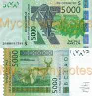 WEST AFRICAN STATES, GUINÉ BISSAU, 5000, 2020, Code S, PNew (Not Yet In Catalog), UNC - États D'Afrique De L'Ouest