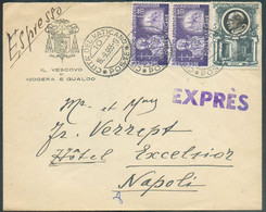 Lettre Express De CITTA DEL VATICANO 16-9-1955 Vers Napoli. - 20104 ​​​​​​​Il Vescovo Di Nocera E Gualdo - Briefe U. Dokumente