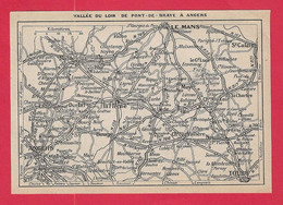CARTE PLAN 1934 - VALLÉE DU LOIR PONT DE BRAYE A ANGERS - LE MANS SABLÉ LA FLECHE MAYET St CALAIS - Topographical Maps
