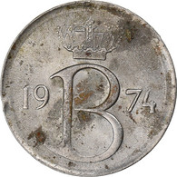 Monnaie, Belgique, 25 Centimes, 1974, Bruxelles, TB, Cupro-nickel, KM:153.1 - 25 Cents