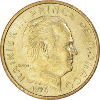 Monnaie, Monaco, Rainier III, 10 Centimes, 1974, SPL, Bronze-Aluminium - 1960-2001 Nouveaux Francs