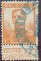 1 Fr. PELLENS Obl. Bleue COMMUNE D'IXELLES COMMISSARIAT DE POLICE  (rare)  - 20117 - 1912 Pellens