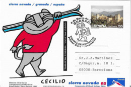 Delcampe - 1994 Championnats Du Monde De Ski Alpin En Sierre Nevada 95: Entier Postal - Ski