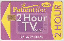 UK - Sport, 2 Hours TV Card , Patientline , CN:1PLFFG, At The Bottom, 2 £, Used - Emissioni Imprese