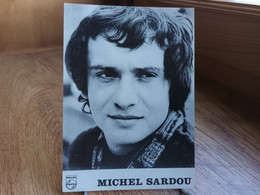 CPSM   Carton Pub Philips ,Michel Sardou  (19..) Chanteur , Musicien ...(S39-22) - Zangers En Musicus