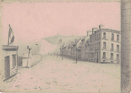 Mers-Les-Bains, Rue De La Plage. Crayon Du 31-08-1883 De Victor Dubreuil (ing. Et Archit. à Roubaix) - Non Classés