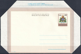 REPUBBLICA DI SAN MARINO 1978 - BIGLETTO POSTALE TIPO ORDINARIO L. 120 - NUOVO - CATALOGO FILAGRANO B5 - Interi Postali