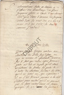 Bois-Seigneur-Isaac/Eigenbrakel - Manuscrit - Concernant Un Vol D'un Cheval Dans L'écurie Du Château 1760 (V1750) - Manuscripten