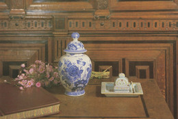 Blue Delfware Aardewerk Dutch Pottery Holland Porcelain Vase Postcard - Altri & Non Classificati