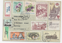 3710   Carta Certificada Praha 1968, Label, Viñeta - Briefe U. Dokumente