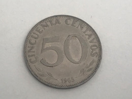 Münze Münzen Umlaufmünze Bolivien 50 Centavos 1965 - Bolivia