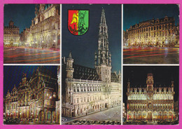 280821 / Belgium - Bruxelles Brussel Brussels - Night  Architectural Landmarks From The City Center 5 Views PC Belgique - Brüssel Bei Nacht