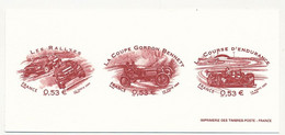 FRANCE - Gravure Des Timbres 0,53 Rallyes, Coupe Gordon Bennett, Course D'endurance - Luxury Proofs