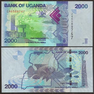 UGANDA. 2000 Shillings 2021. UNC. Replacement Prefix ZA. - Uganda