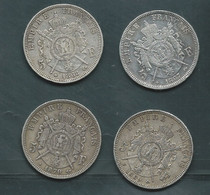 Lot 4 Pieces 5 Francs Laurées , 1870 B , 1869 B , 1868 A, 1867 B   -  Pic 78 - 5 Francs